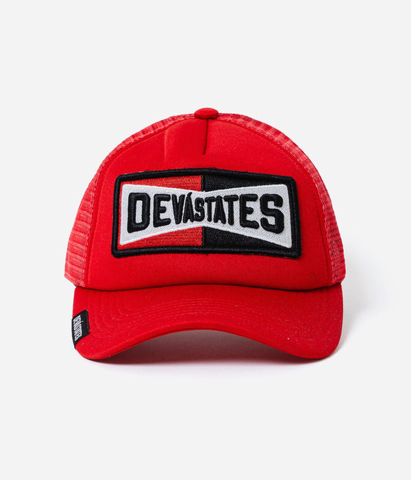 DEVÁ STATES "Trucker Cap - GREASE" Red - WEAREALLANIMALS