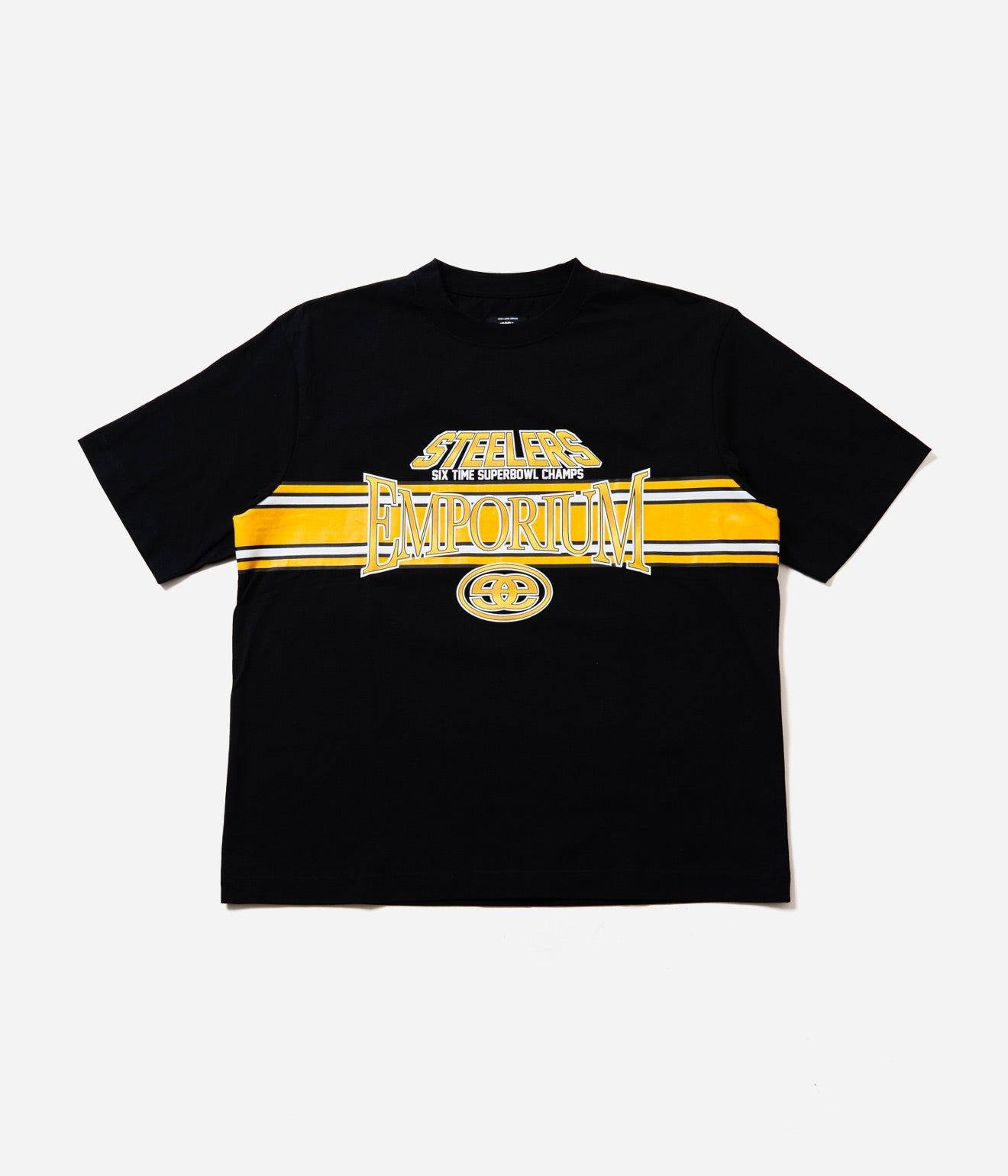 EMPORIUM "STRIPE LOGO TEE" Black - WEAREALLANIMALS