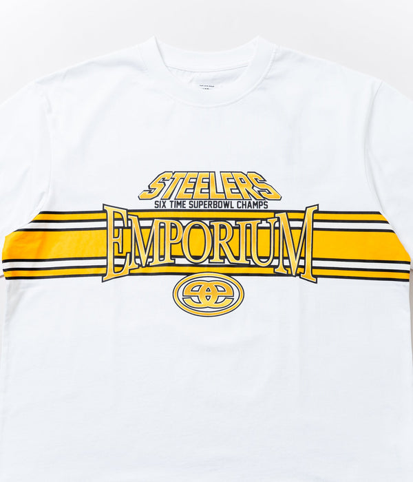 EMPORIUM "STRIPE LOGO TEE" White - WEAREALLANIMALS