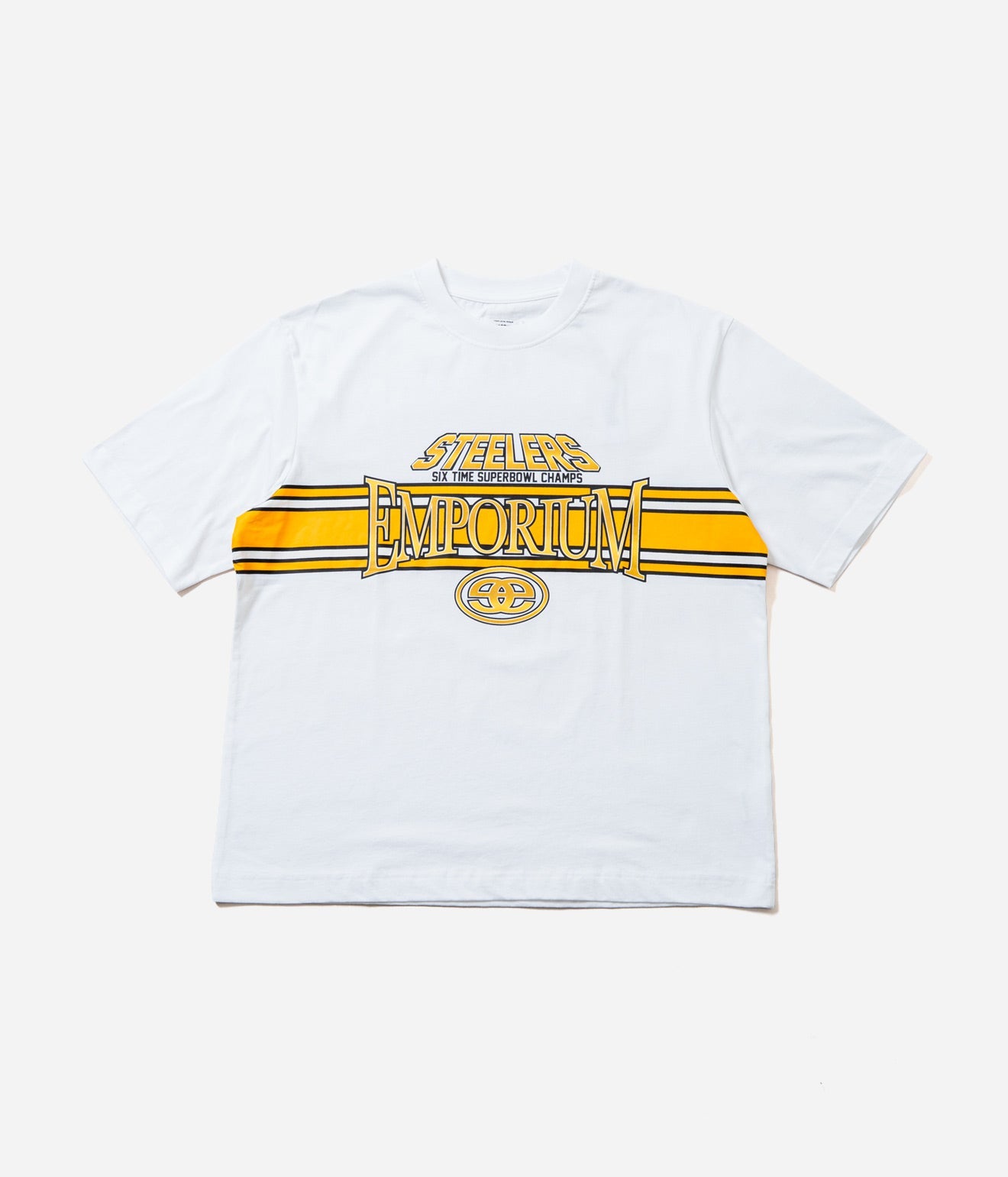 EMPORIUM "STRIPE LOGO TEE" White - WEAREALLANIMALS