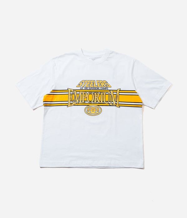 EMPORIUM "STRIPE LOGO TEE" White - WEAREALLANIMALS