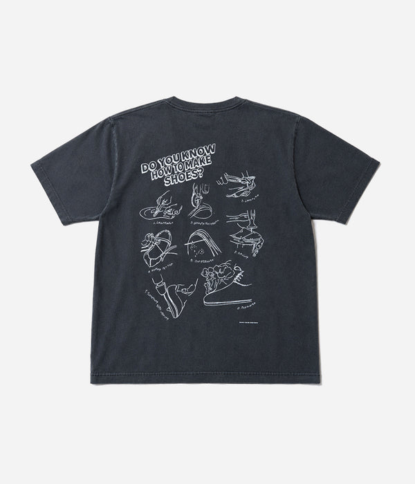 STUDIO ANIMALS × Studio-hidden “HOW TO MAKE” S/S T-Shirt Faded Black