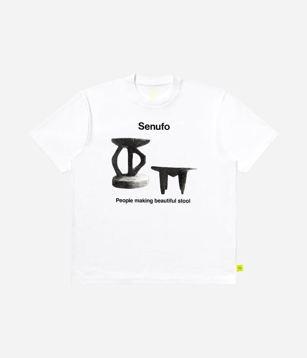 LOOSEJOINTS "NORITERU MINEZAKI - 'THE MUSIC OF THE SENUFO' S/S TEE" WHT - WEAREALLANIMALS