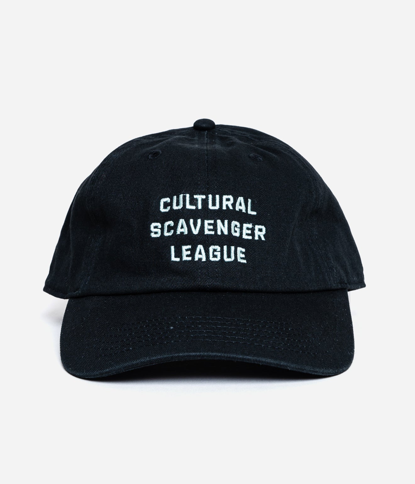 LOOSEJOINTS "SPECTATOR - 'CULTURAL SCAVENGER LEAGUE' BASEBALL CAP" BLK - WEAREALLANIMALS