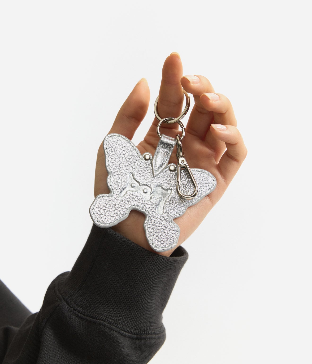 P.A.M. "ALIEN KISS LEATHER KEYRING" METALIC SILVER - WEAREALLANIMALS