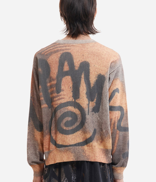 P.A.M. "GETTING OVER PRINTED KNIT CREWNECK" - WEAREALLANIMALS