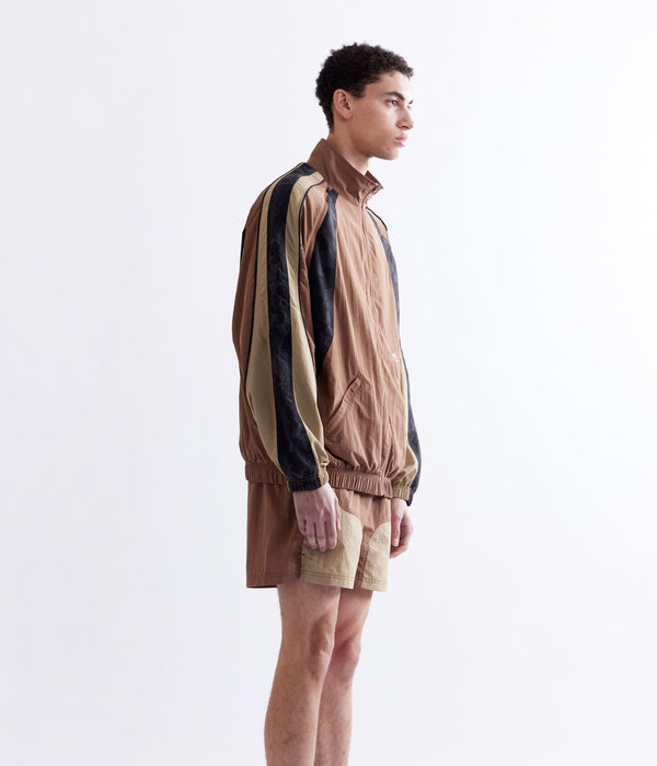 P.A.M. "LUNACY TRACKTION ZIP THRU TRACK JACKET" BROWN - WEAREALLANIMALS