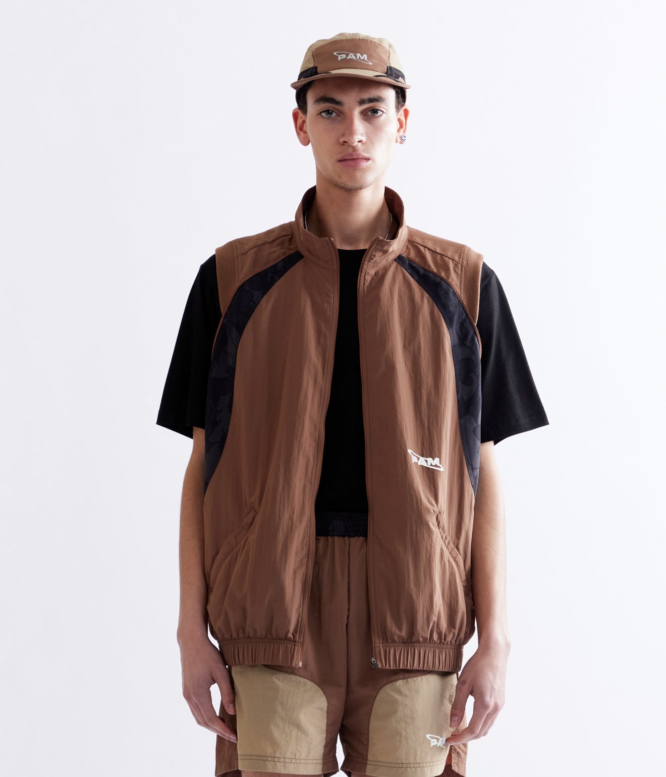 P.A.M. "LUNACY TRACKTION ZIP THRU TRACK JACKET" BROWN - WEAREALLANIMALS