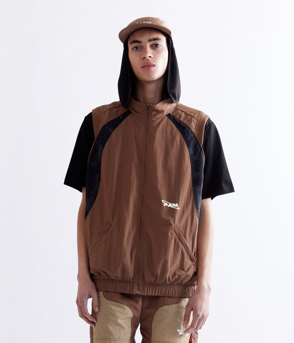 P.A.M. "LUNACY TRACKTION ZIP THRU TRACK JACKET" BROWN - WEAREALLANIMALS