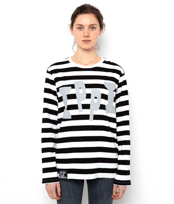 Public Possession "IPPI LONGSLEEVE" BLACK & WHITE STRIPED - WEAREALLANIMALS