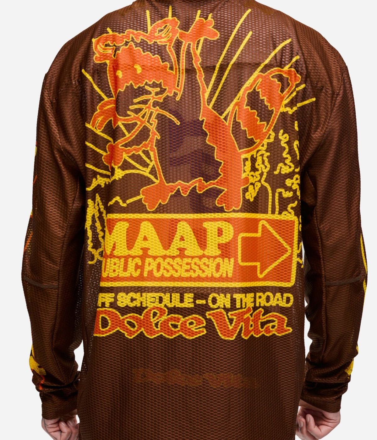 Public Possession & MAAP "MESH" LS Tee Brown - WEAREALLANIMALS