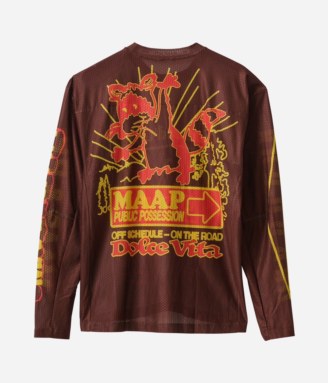 Public Possession & MAAP "MESH" LS Tee Brown - WEAREALLANIMALS