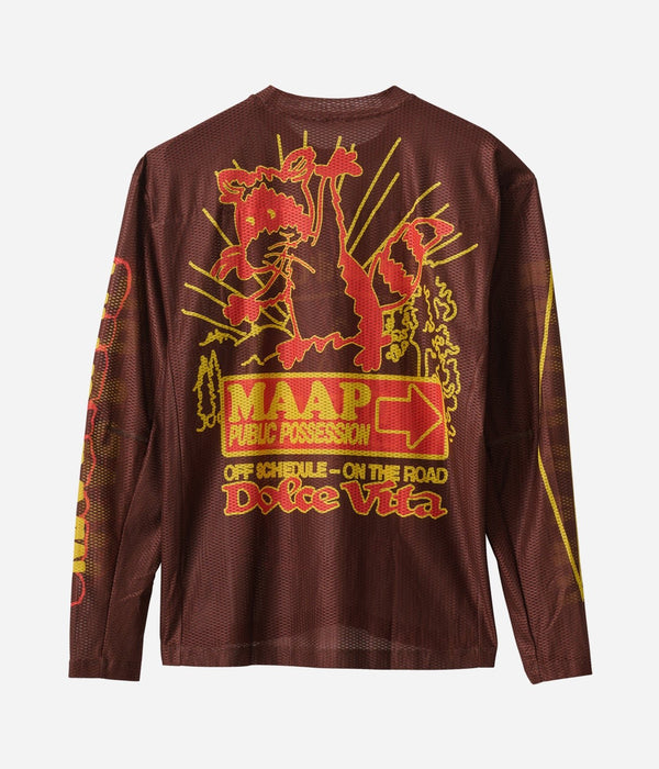 Public Possession & MAAP "MESH" LS Tee Brown - WEAREALLANIMALS