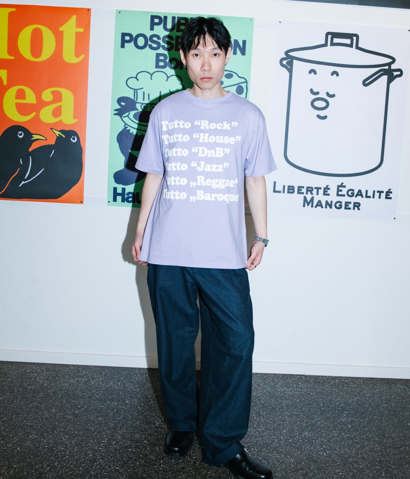 Public Possession "Tutto Musik" T-Shirt Light Violette - WEAREALLANIMALS