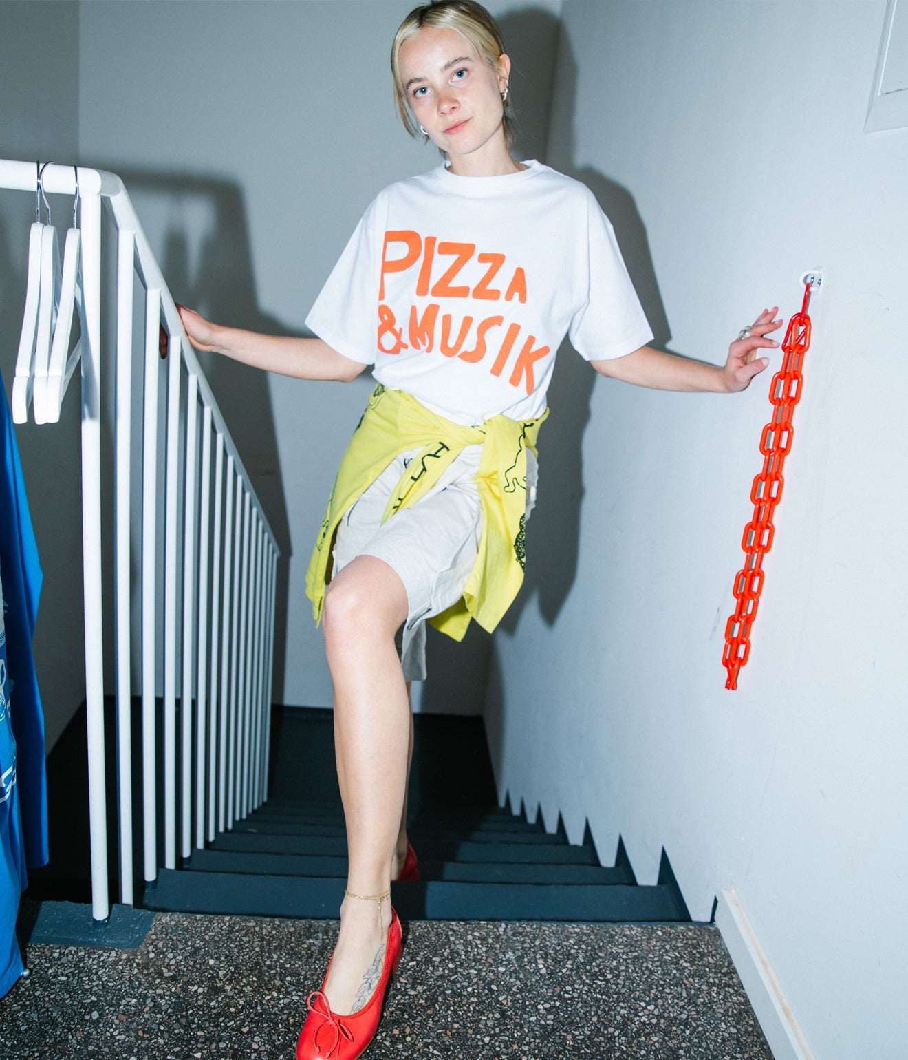 Public Possession"Pizza & Musik" T-Shirt White - WEAREALLANIMALS