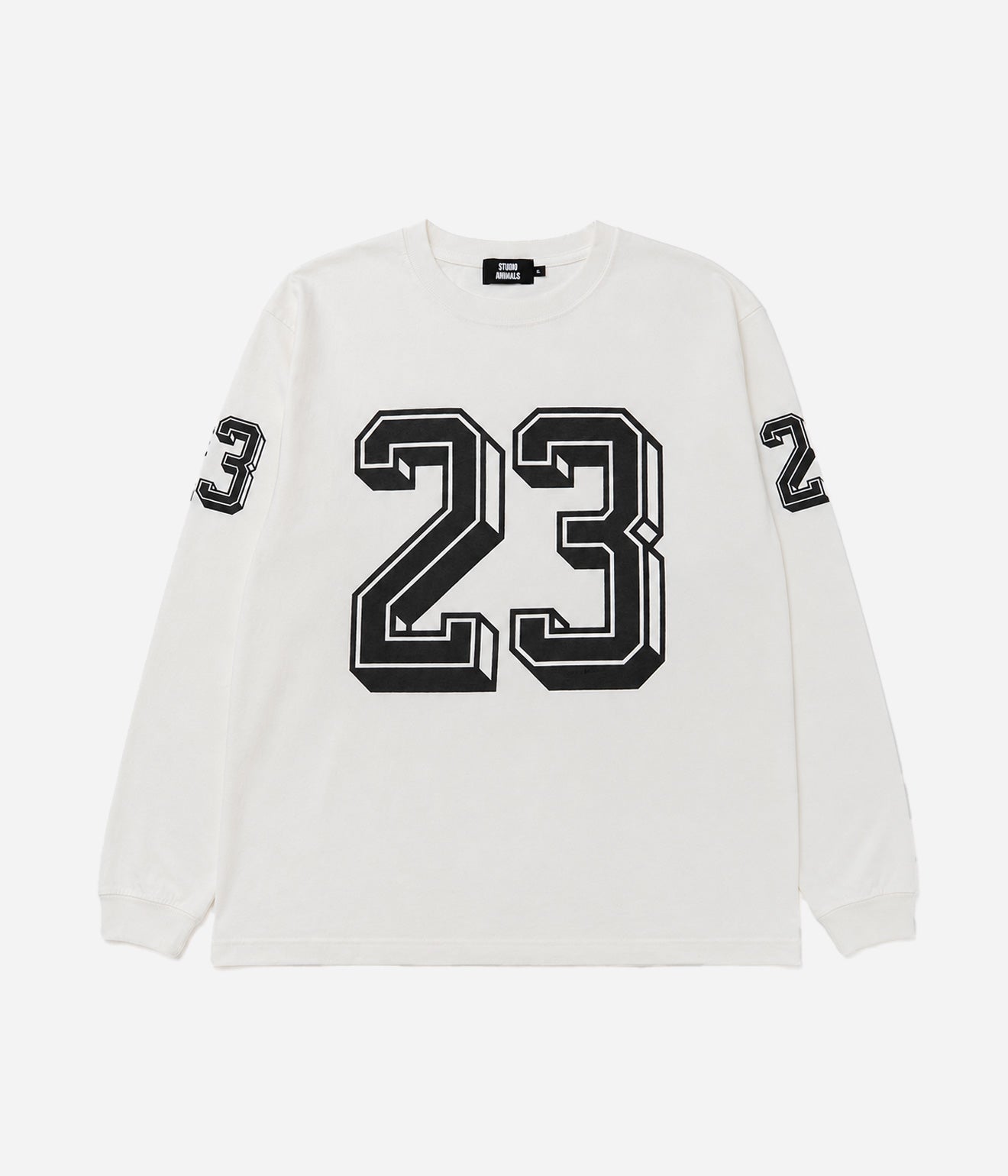 STUDIO ANIMALS “23” L/S T-Shirt Natural - WEAREALLANIMALS