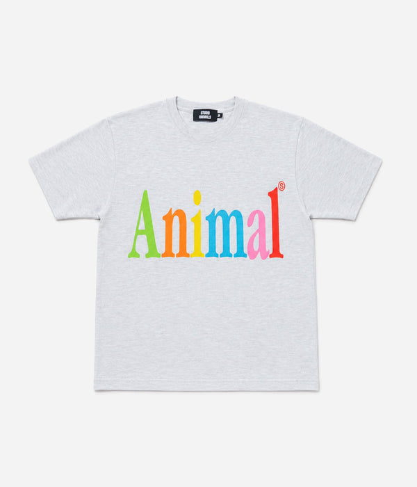 STUDIO ANIMALS “Animals Letter” T-Shirt Ash - WEAREALLANIMALS