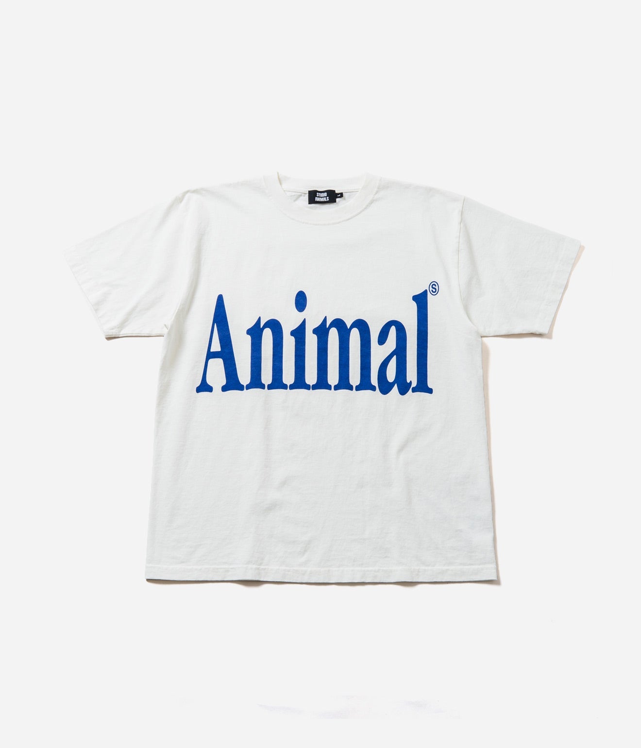 STUDIO ANIMALS “Animals Letter” T-Shirt Solid Print Natural - WEAREALLANIMALS