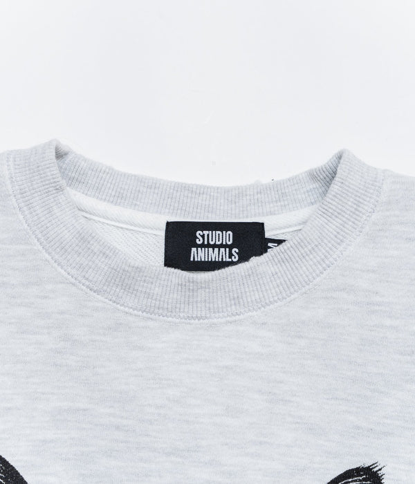 STUDIO ANIMALS “Cat” Sweatshirt Ash - WEAREALLANIMALS