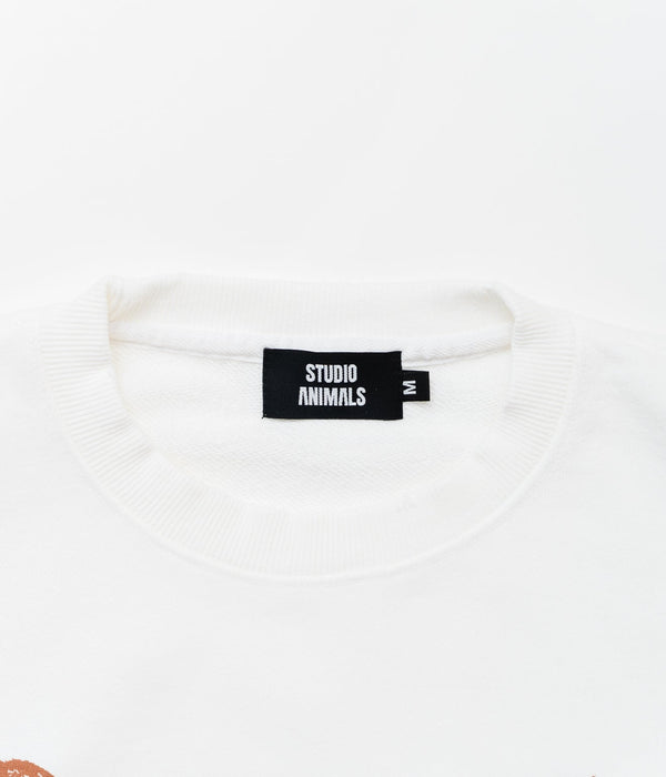 STUDIO ANIMALS "Cat" SWEATSHIRT WHITE - WEAREALLANIMALS
