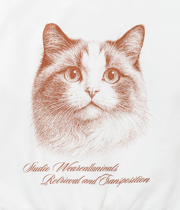 STUDIO ANIMALS "Cat" SWEATSHIRT WHITE - WEAREALLANIMALS