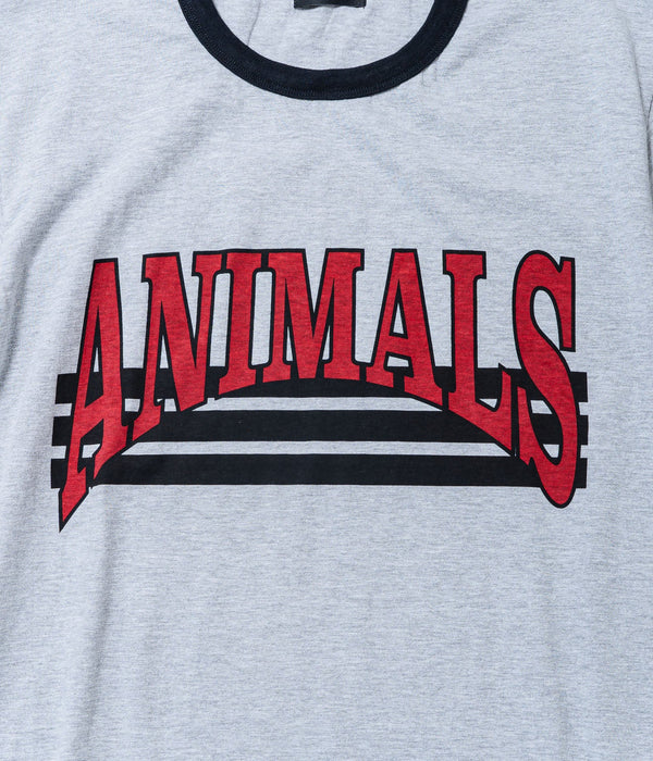 STUDIO ANIMALS “Curved Arch Logo” S/S T-Shirt Grey / Black - WEAREALLANIMALS