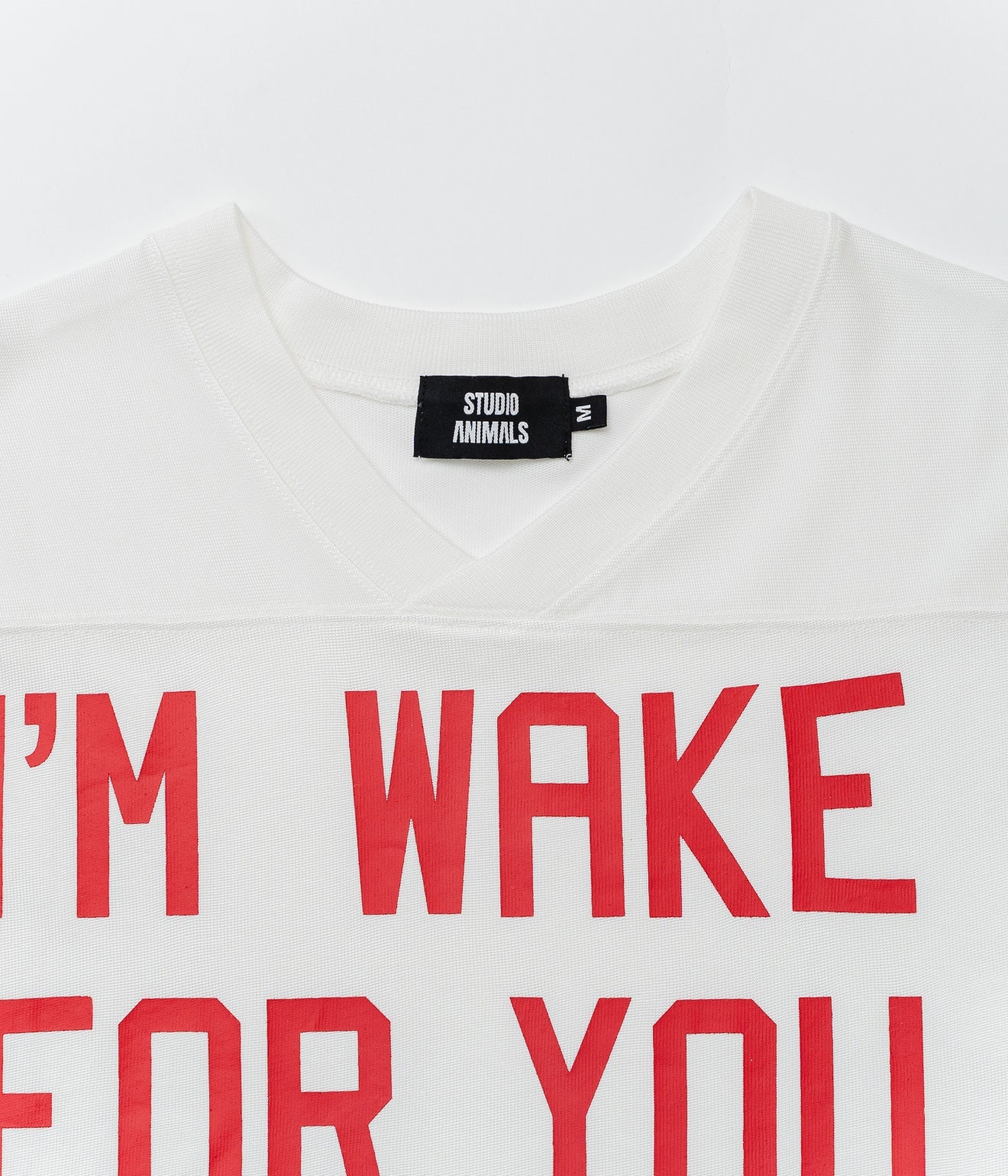 STUDIO ANIMALS "I’m wake For you" Football T-Shirt White - WEAREALLANIMALS