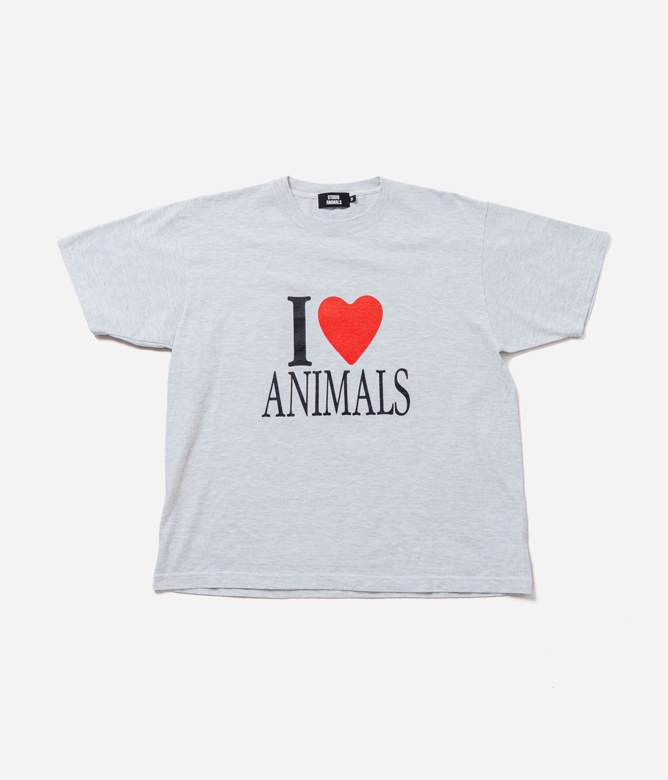 STUDIO ANIMALS “LOVE” T-Shirt Ash - WEAREALLANIMALS