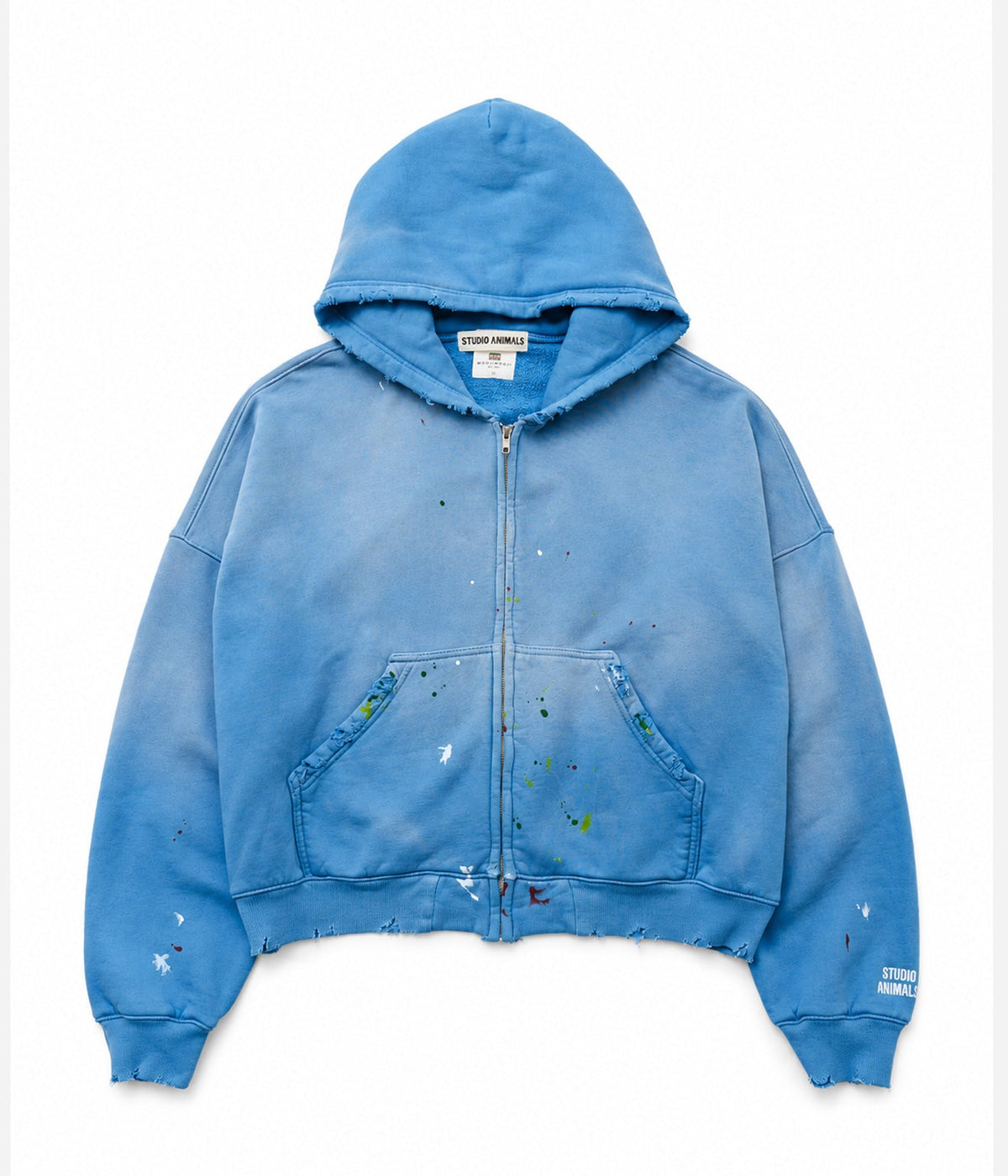 STUDIO ANIMALS ×MOOJIMOOJI “Animals Letter” Hoodie Blue - WEAREALLANIMALS