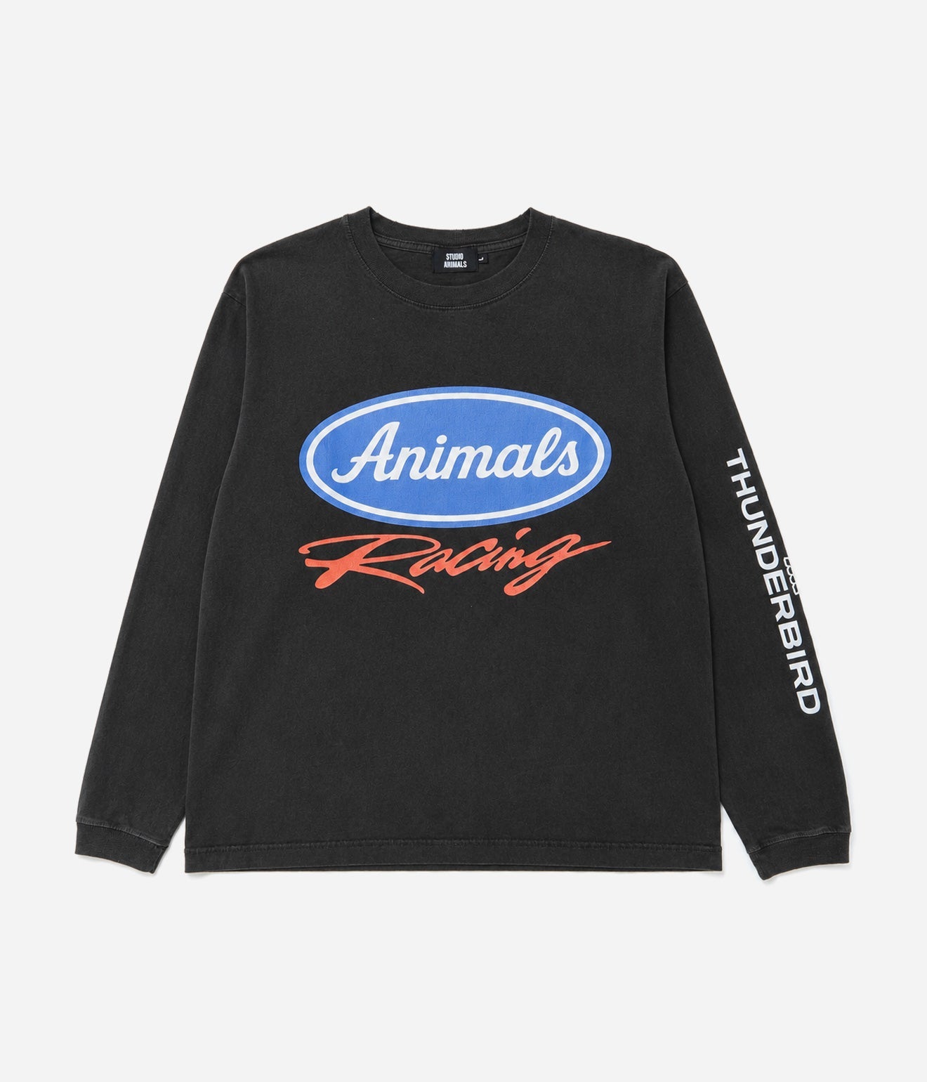 STUDIO ANIMALS “Racing” L/S T-Shirt Faded Black - WEAREALLANIMALS