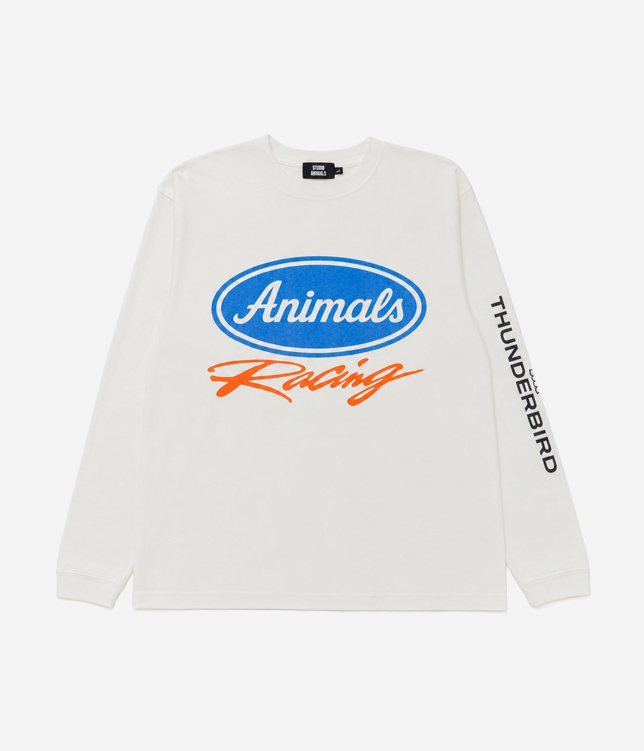 STUDIO ANIMALS “Racing” L/S T-Shirt Natural - WEAREALLANIMALS