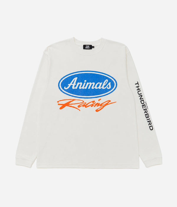 STUDIO ANIMALS “Racing” L/S T-Shirt Natural - WEAREALLANIMALS