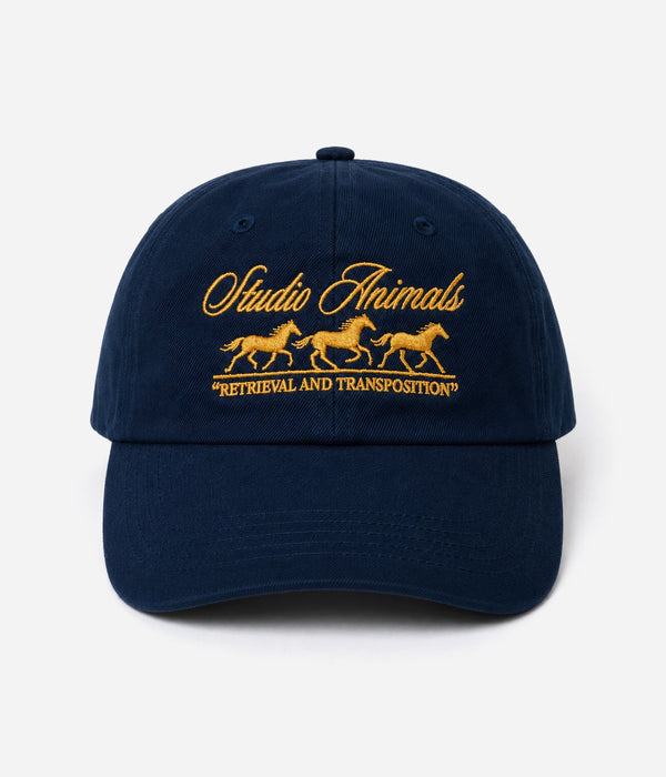 STUDIO ANIMALS “Running horse” Cap Navy - WEAREALLANIMALS