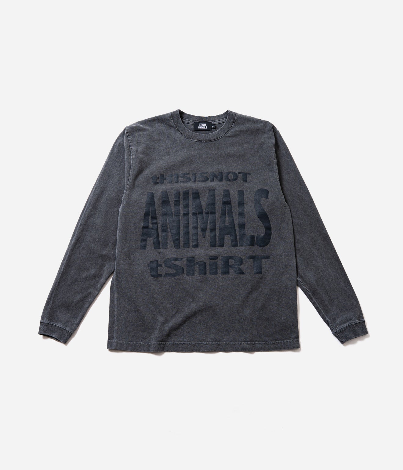 STUDIO ANIMALS “This Is Not” L/S T-Shirt Faded Black - WEAREALLANIMALS