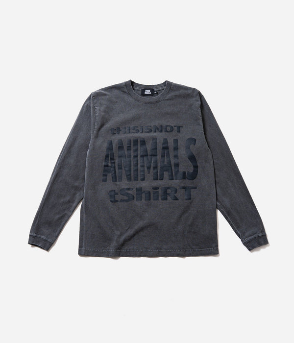 STUDIO ANIMALS “This Is Not” L/S T-Shirt Faded Black - WEAREALLANIMALS