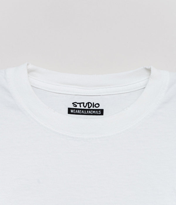 STUDIO WEAREALLANIMALS "1997 L/S T - SHIRT" WHITE - WEAREALLANIMALS