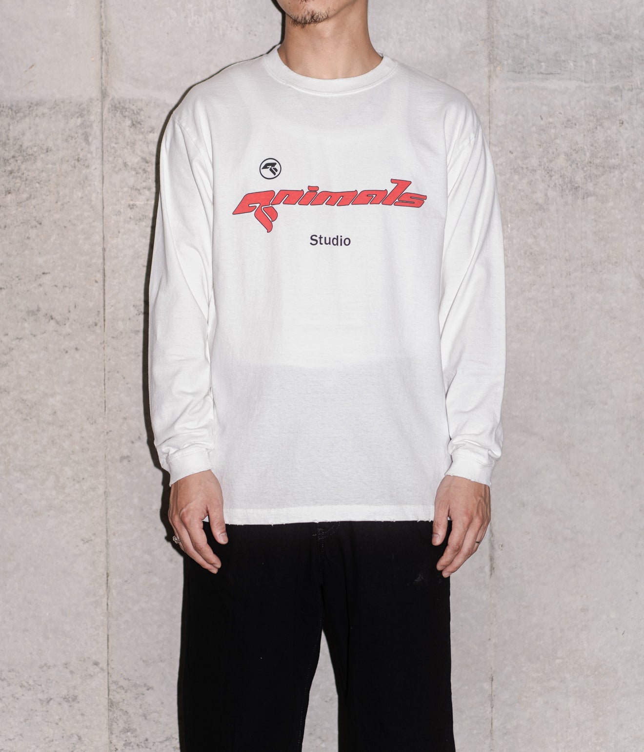STUDIO WEAREALLANIMALS "1997 L/S T - SHIRT" WHITE - WEAREALLANIMALS