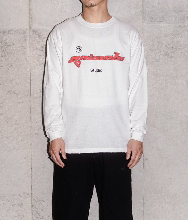 STUDIO WEAREALLANIMALS "1997 L/S T - SHIRT" WHITE - WEAREALLANIMALS