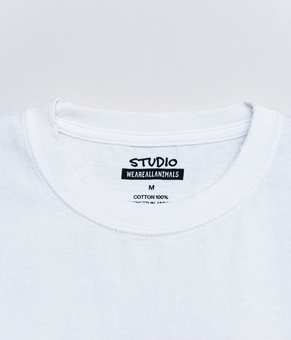 STUDIO WEAREALLANIMALS "A S/S T - SHIRT" WHITE - WEAREALLANIMALS