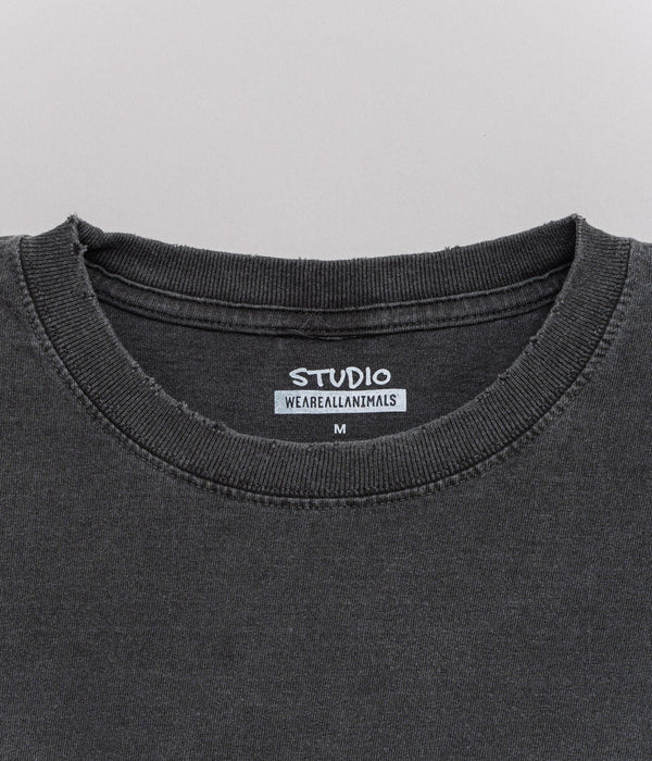 STUDIO WEAREALLANIMALS "Aerospace L/S T - SHIRT" BLACK - WEAREALLANIMALS
