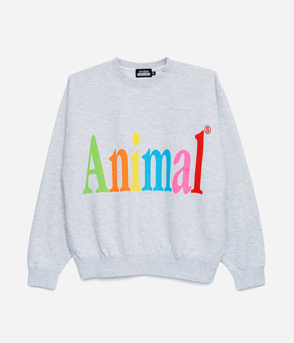 STUDIO WEAREALLANIMALS "Animals Letter" SWEATSHIRT GREY - WEAREALLANIMALS