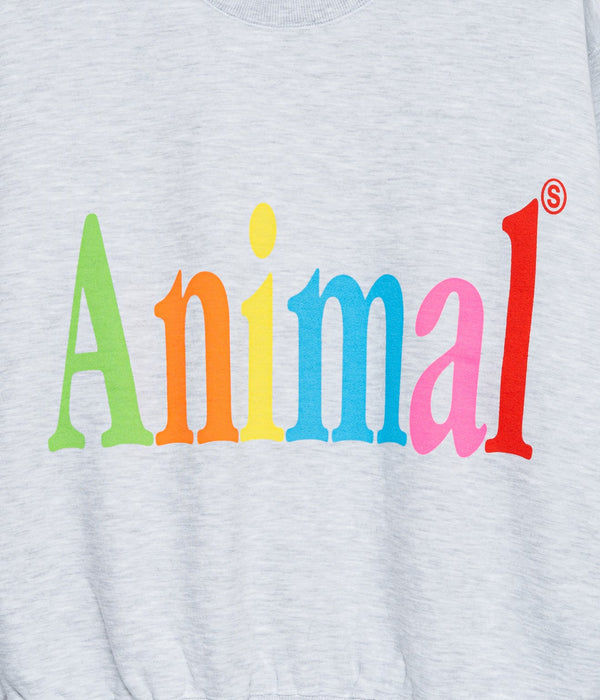 STUDIO WEAREALLANIMALS "Animals Letter" SWEATSHIRT GREY - WEAREALLANIMALS