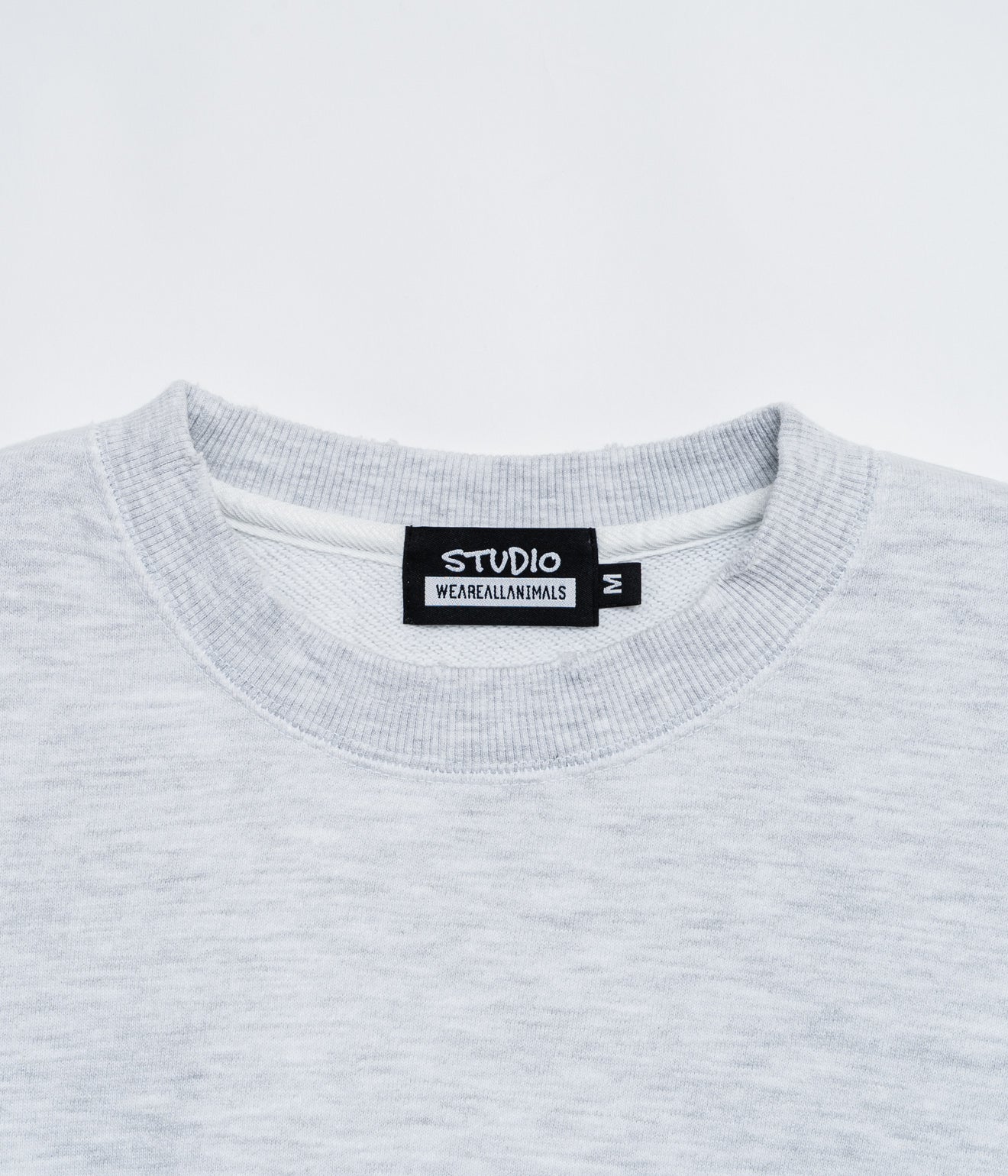 STUDIO WEAREALLANIMALS "Animals Letter" SWEATSHIRT GREY - WEAREALLANIMALS