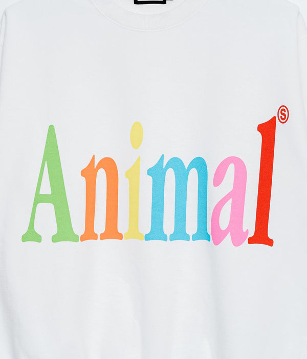 STUDIO WEAREALLANIMALS "Animals Letter" SWEATSHIRT WHITE - WEAREALLANIMALS