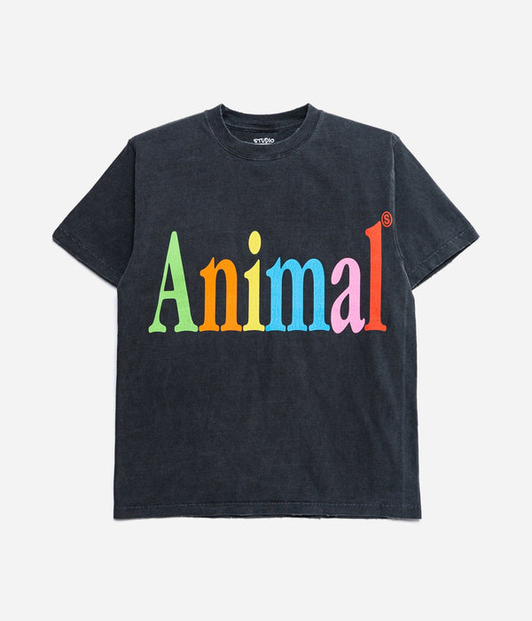 STUDIO WEAREALLANIMALS "Animals Letter T - SHIRT" BLACK - WEAREALLANIMALS