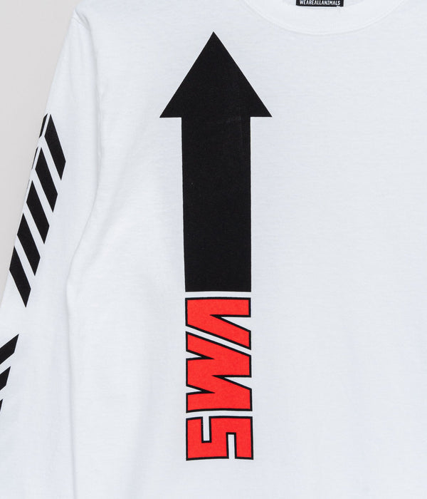 STUDIO WEAREALLANIMALS "BMX L/S T - SHIRT" WHITE - WEAREALLANIMALS