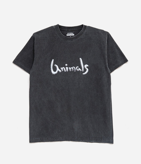 STUDIO WEAREALLANIMALS "Chrome Logo T - SHIRT" BLACK - WEAREALLANIMALS