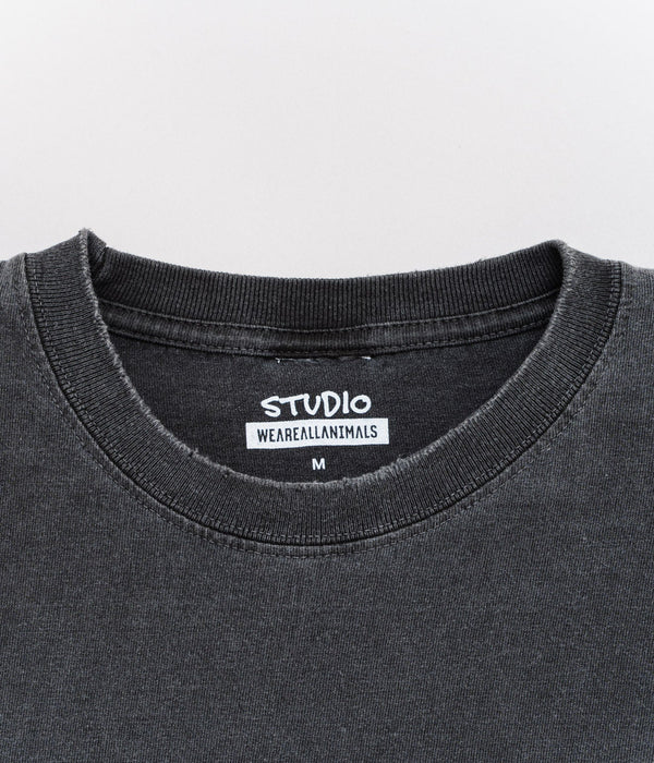 STUDIO WEAREALLANIMALS "Chrome Logo T - SHIRT" BLACK - WEAREALLANIMALS