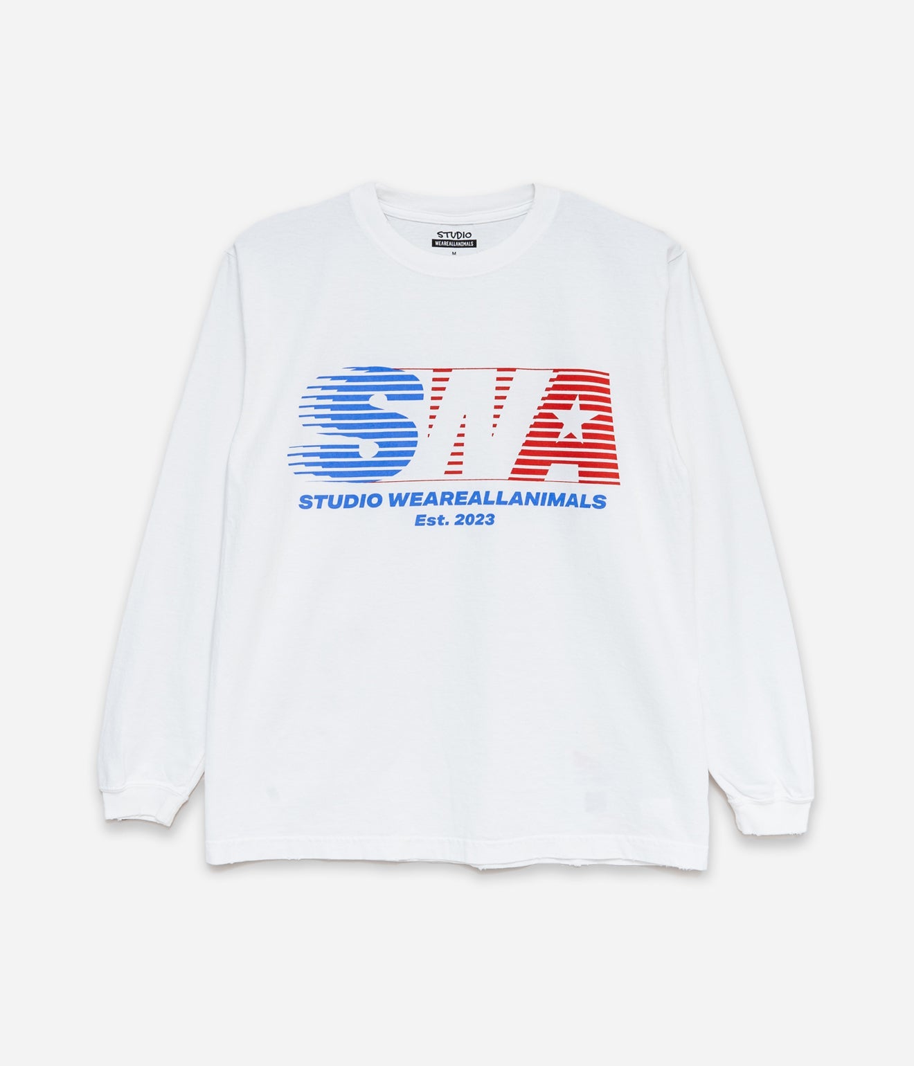 STUDIO WEAREALLANIMALS "Fast Logo L/S T - SHIRT" WHITE - WEAREALLANIMALS