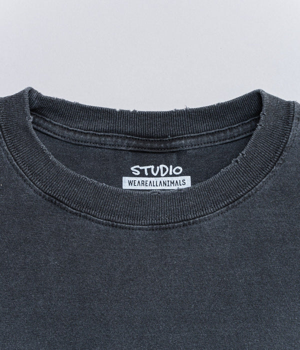 STUDIO WEAREALLANIMALS "Fast Logo S/S T - SHIRT" BLACK - WEAREALLANIMALS